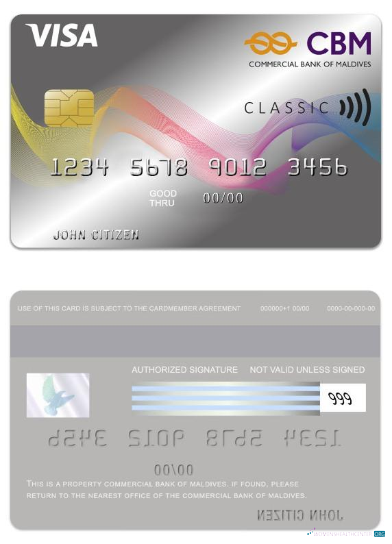 Download Maldives Commercial Bank of Maldives Visa Credit Card Photoshop template
